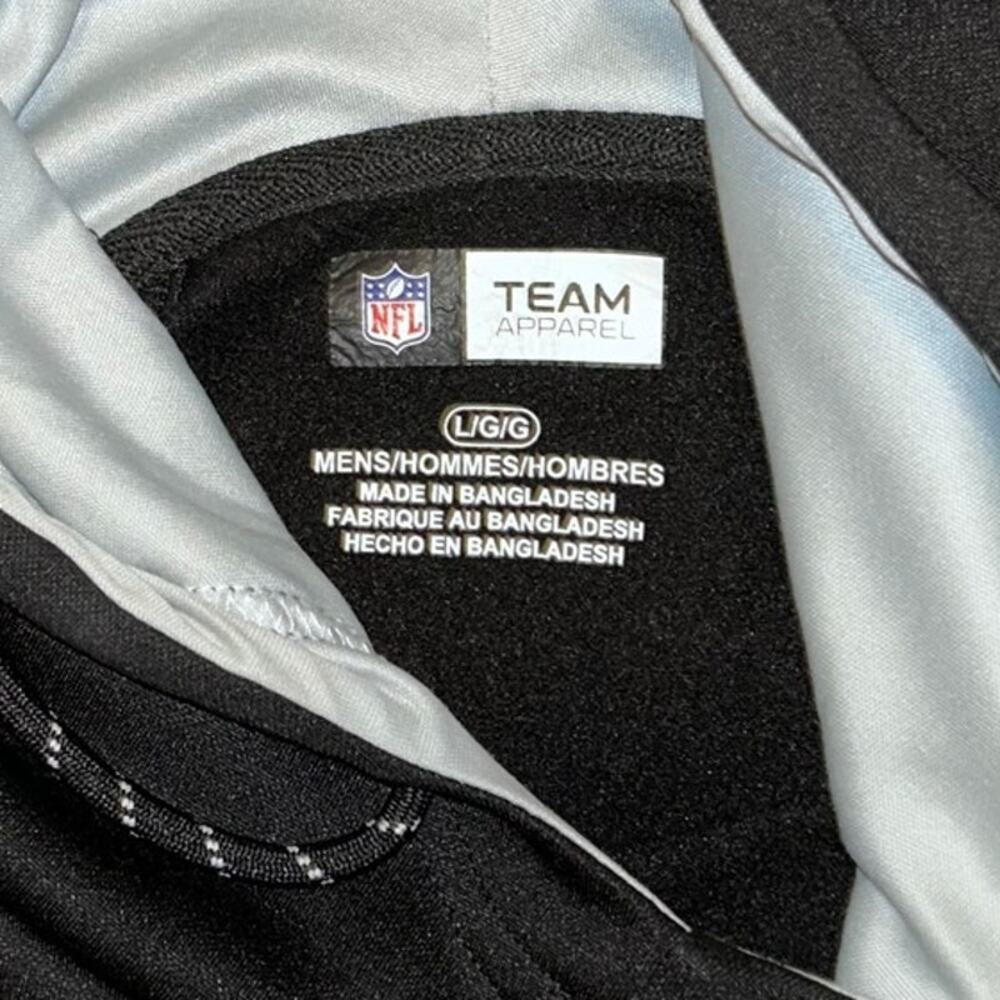 Raiders NFL Team Apparel Hoodie Men's Black Long Sleeve, Size Large - Picture 5 of 5